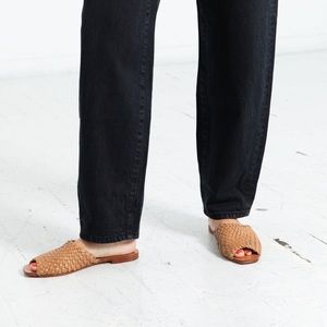 anthropologie x either/or woven leather sandals